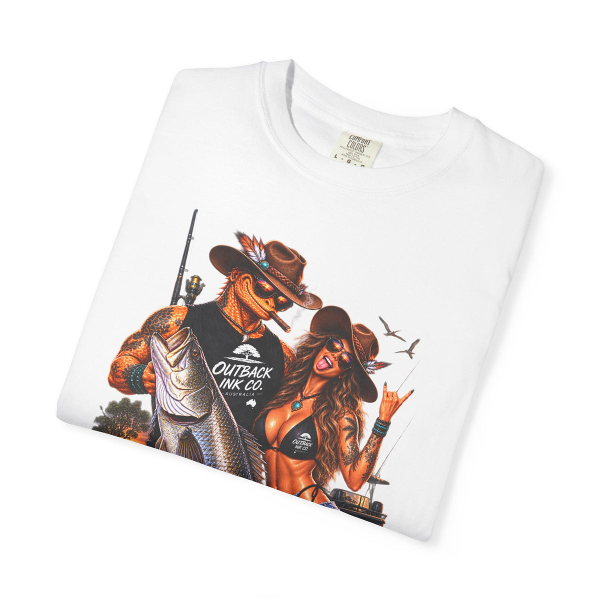 Fishing Team Graphic T-Shirt — "Catch of the Day" Retro Beach Vibe