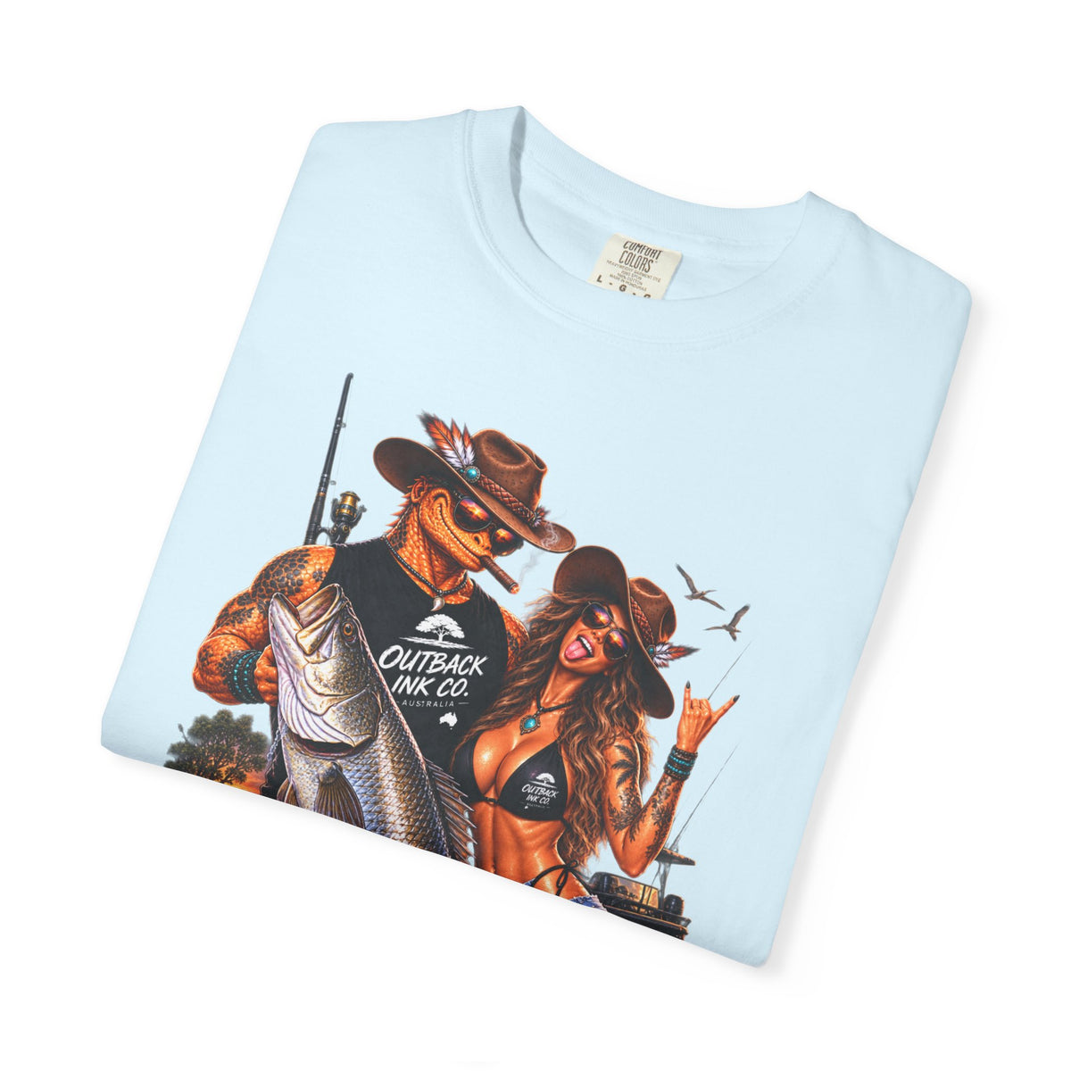 Fishing Team Graphic T-Shirt — "Catch of the Day" Retro Beach Vibe