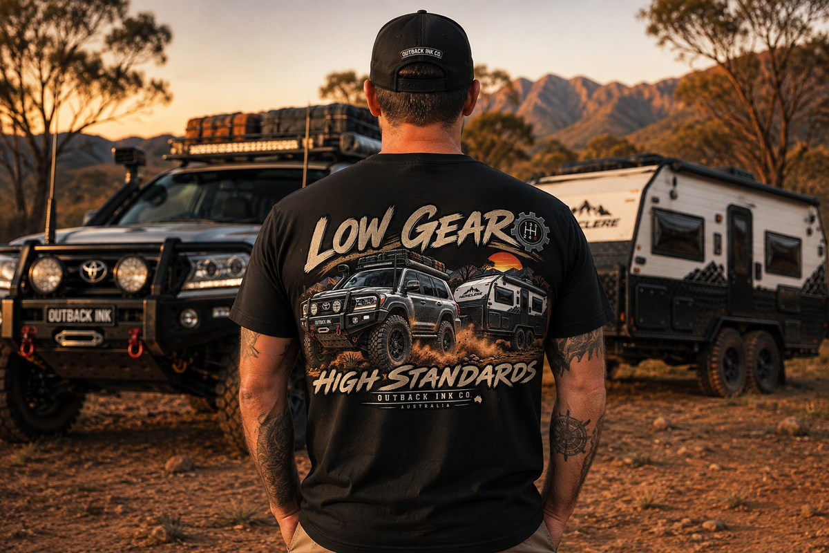 Low Gear Off-Road T-Shirt — ‘Low Gear High Standards’ 4x4 Adventure Tee