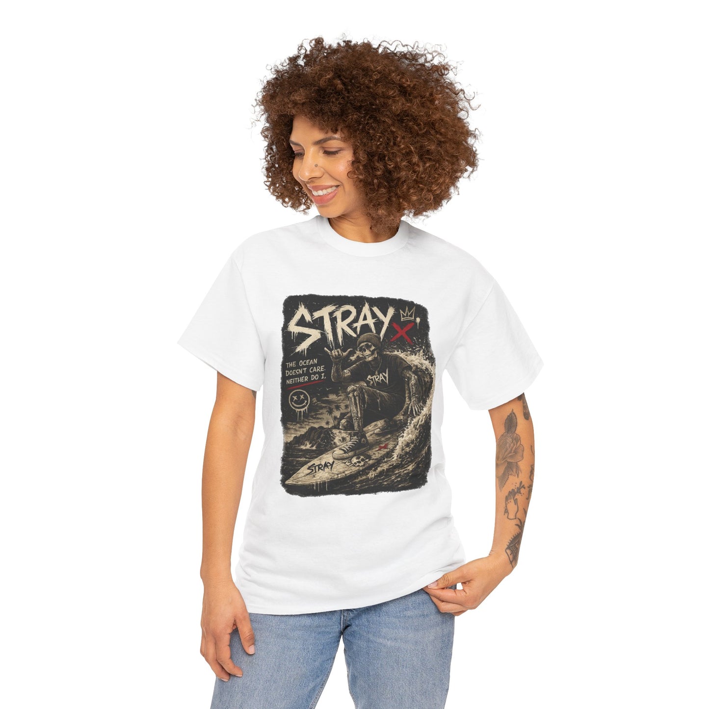 Stray Skull Wave Graphic Tee
