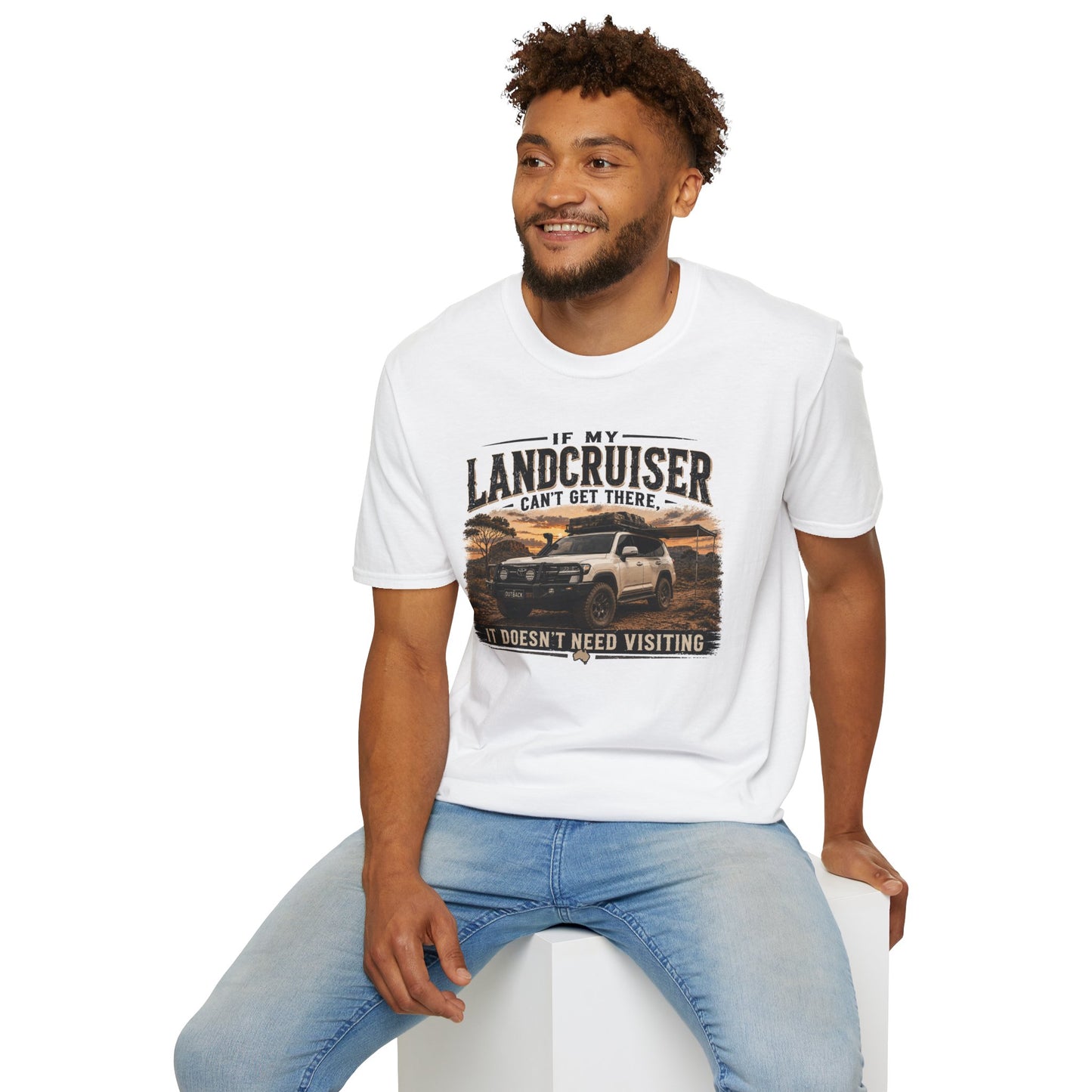 Land Cruiser Adventure T-Shirt — "If My Landcruiser Can't Get There" Graphic Tee
