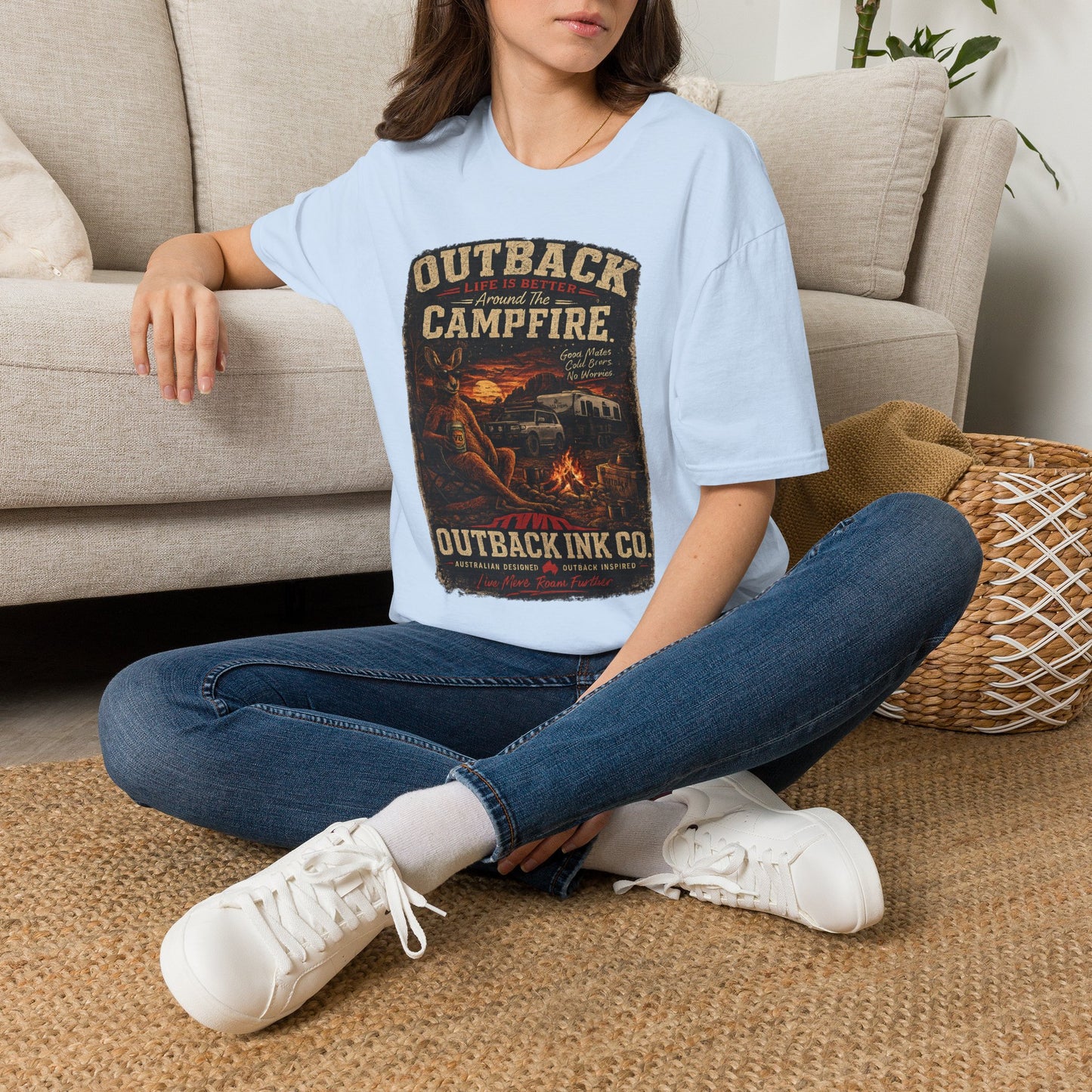 Campfire Outback T-Shirt — "Outback Campfire" Vintage Outdoor Graphic Tee