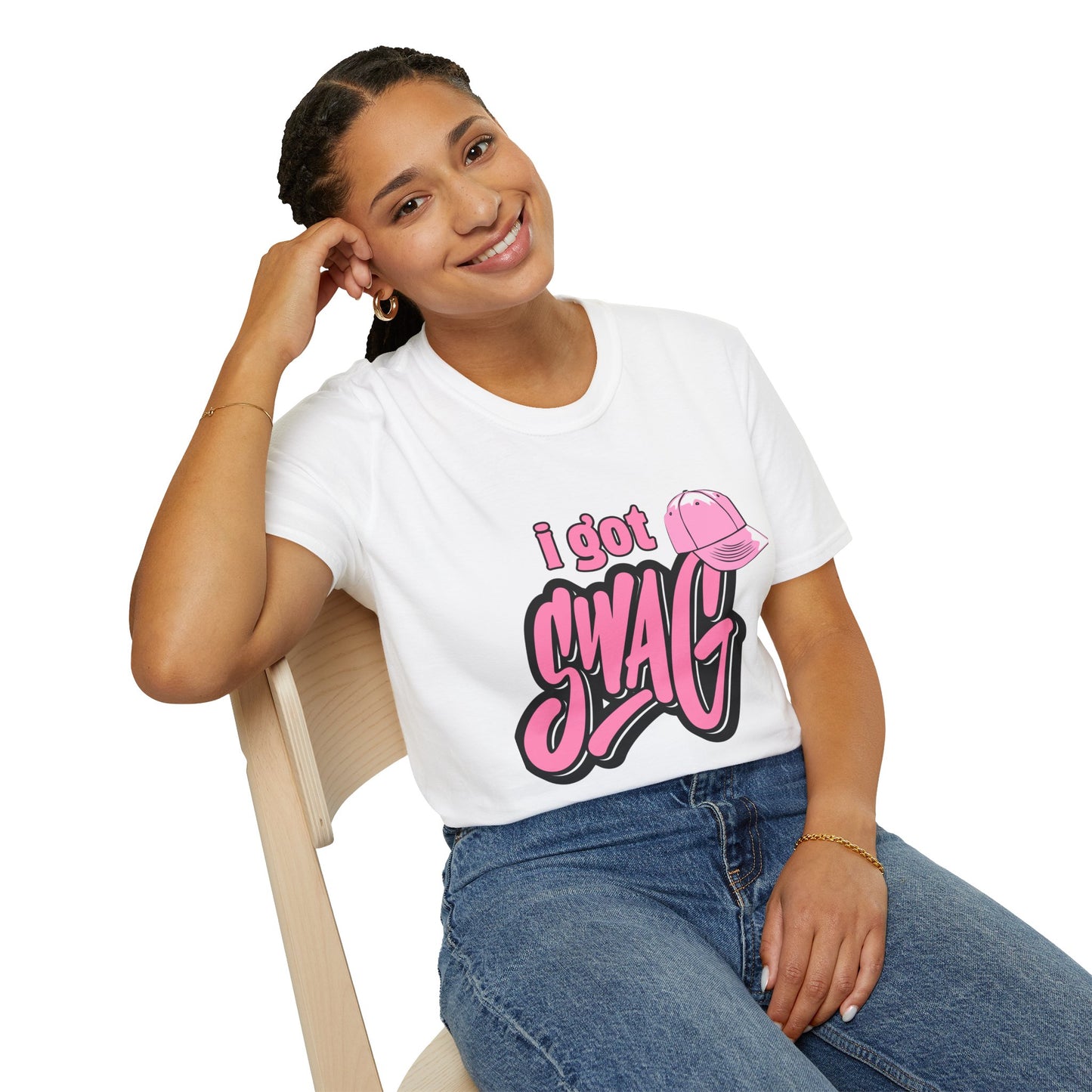 I Got Swag T-Shirt — Pink Hat Graphic Tee