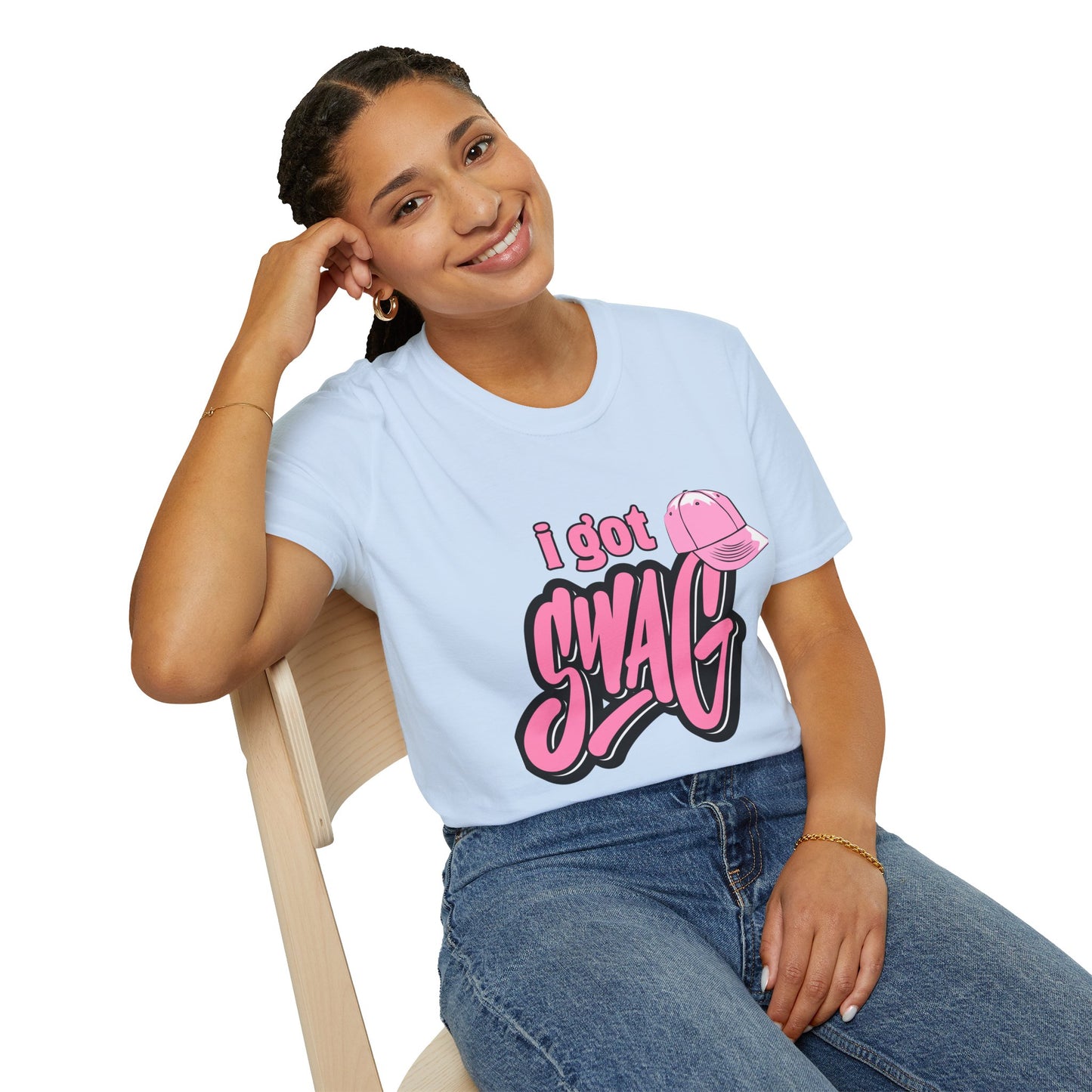 I Got Swag T-Shirt — Pink Hat Graphic Tee