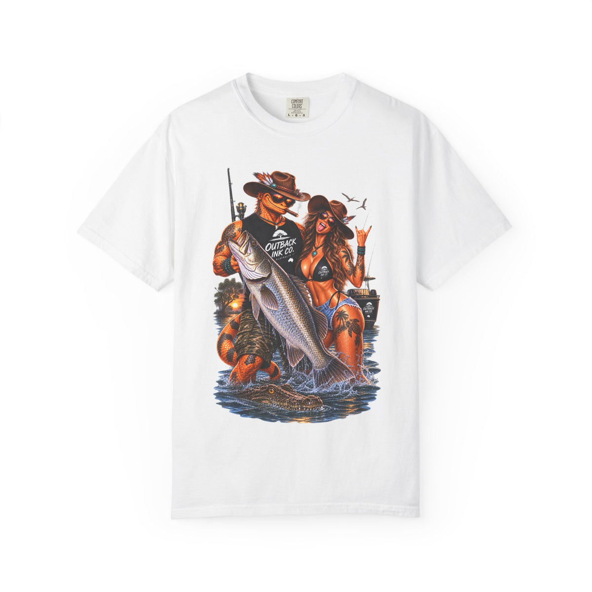 Fishing Team Graphic T-Shirt — "Catch of the Day" Retro Beach Vibe