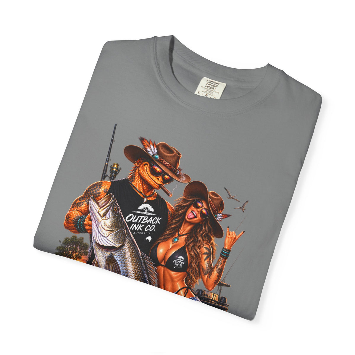 Fishing Team Graphic T-Shirt — "Catch of the Day" Retro Beach Vibe
