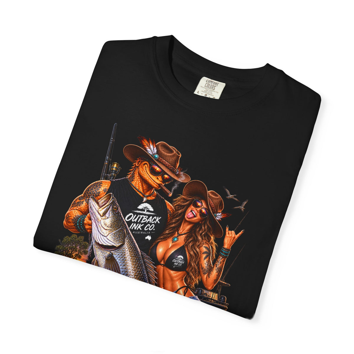 Fishing Team Graphic T-Shirt — "Catch of the Day" Retro Beach Vibe