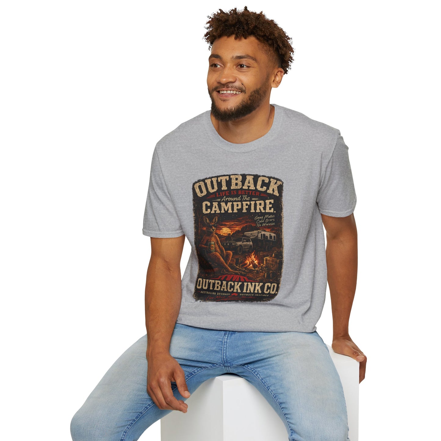 Campfire Outback T-Shirt — "Outback Campfire" Vintage Outdoor Graphic Tee