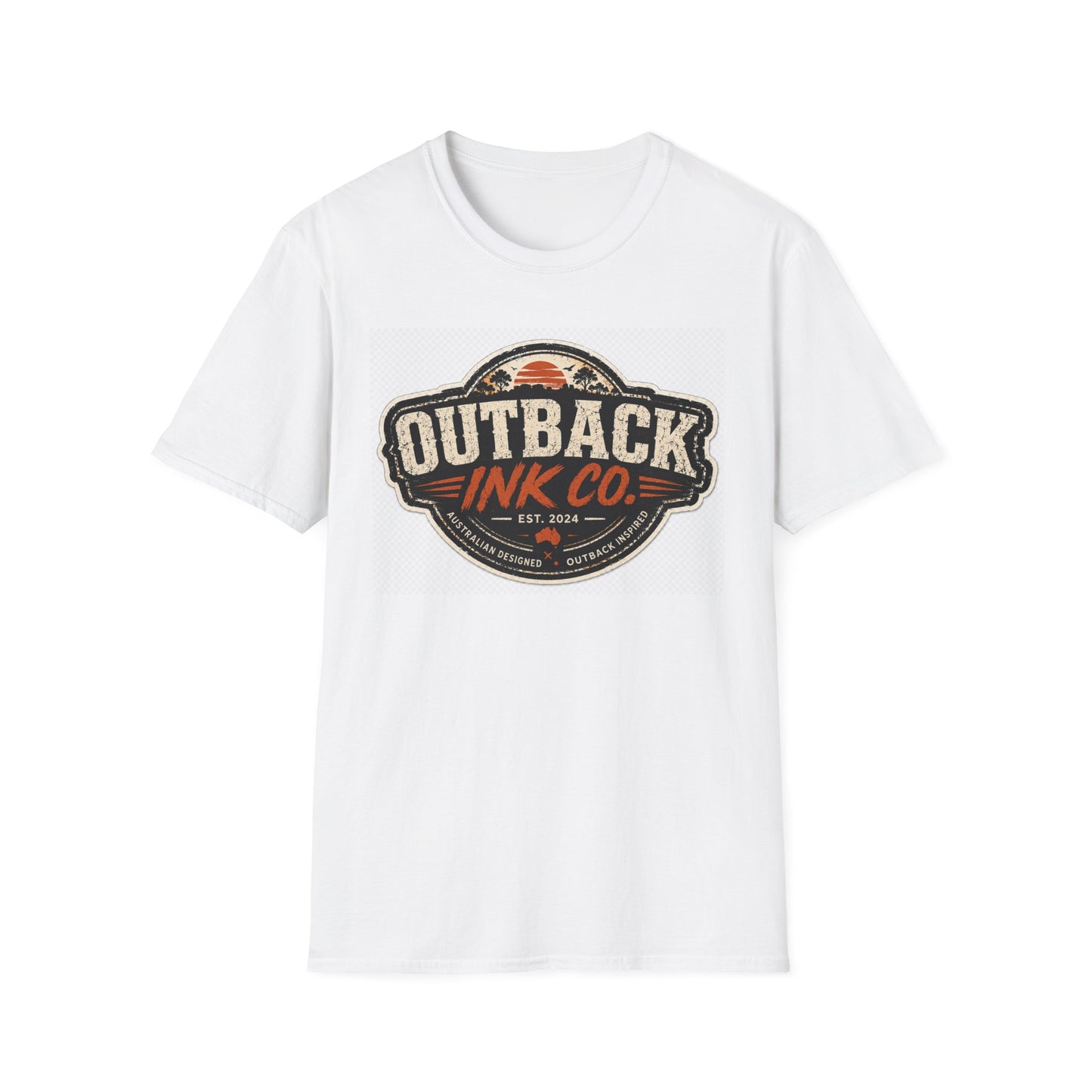 Outback Ink Co. Vintage Logo T-Shirt — Retro Australian Ink Studio Tee