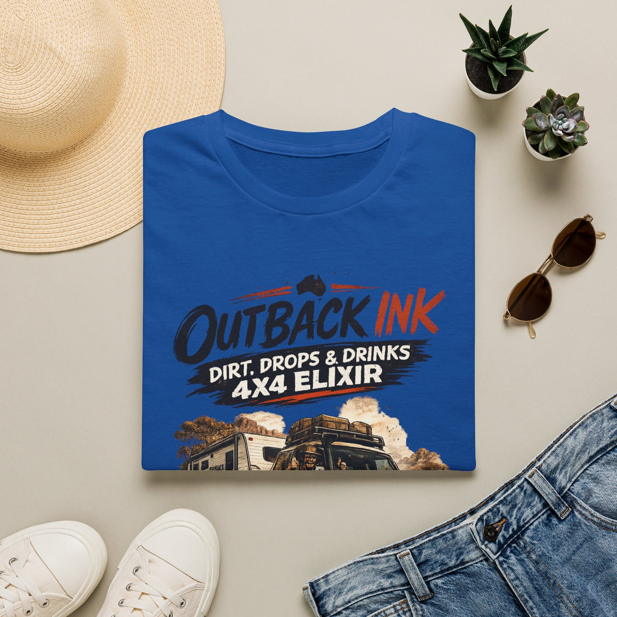 Outback Ink 4x4 T-Shirt – Dirt, Drops & Drinks Off-Road Graphic Tee