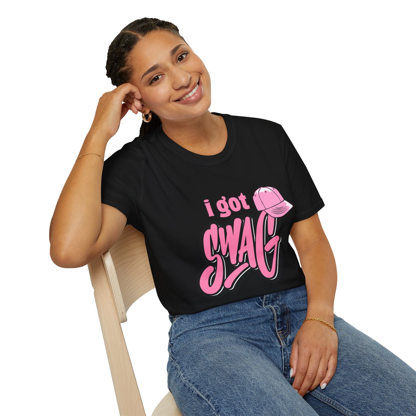 I Got Swag T-Shirt — Pink Hat Graphic Tee