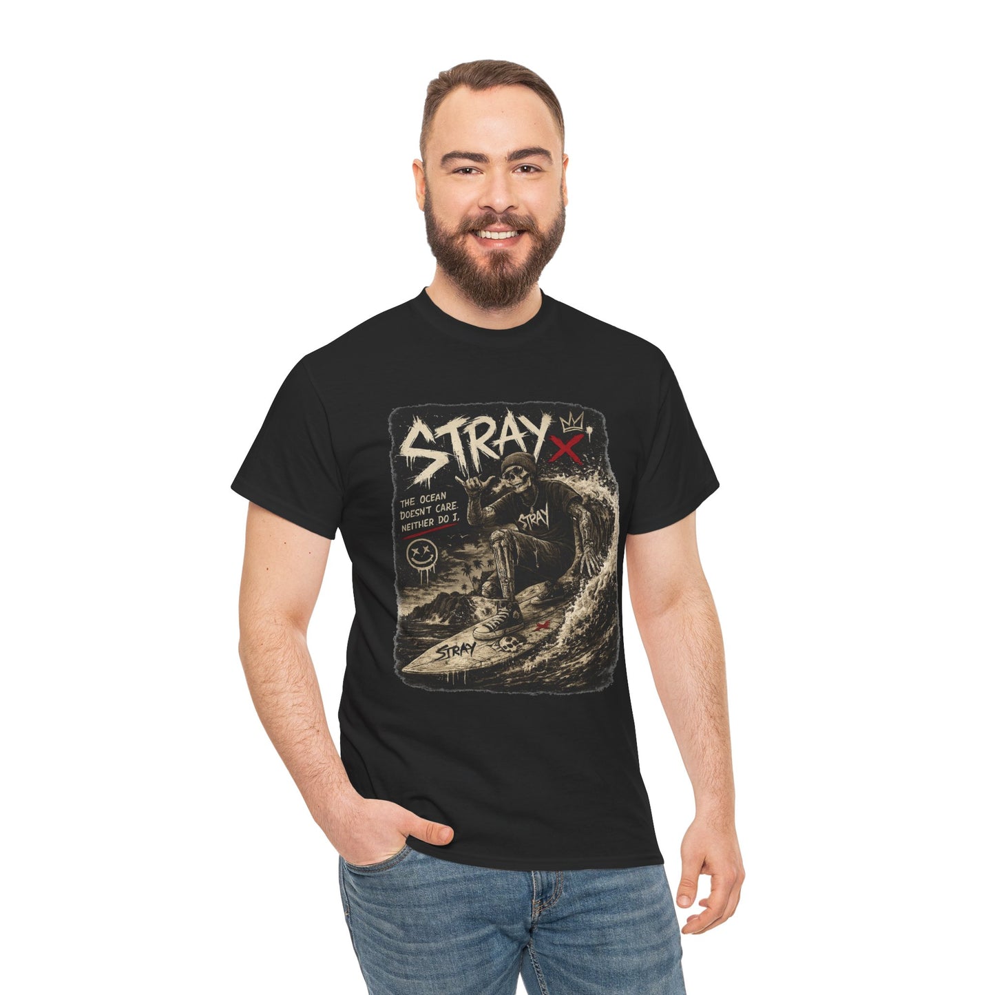 Stray Skull Wave Graphic Tee