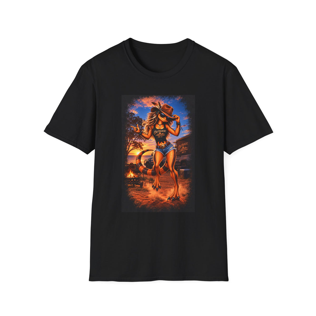 Cowgirl Sunset T‑Shirt — 'Cowgirl Up' Beach Western Graphic Tee