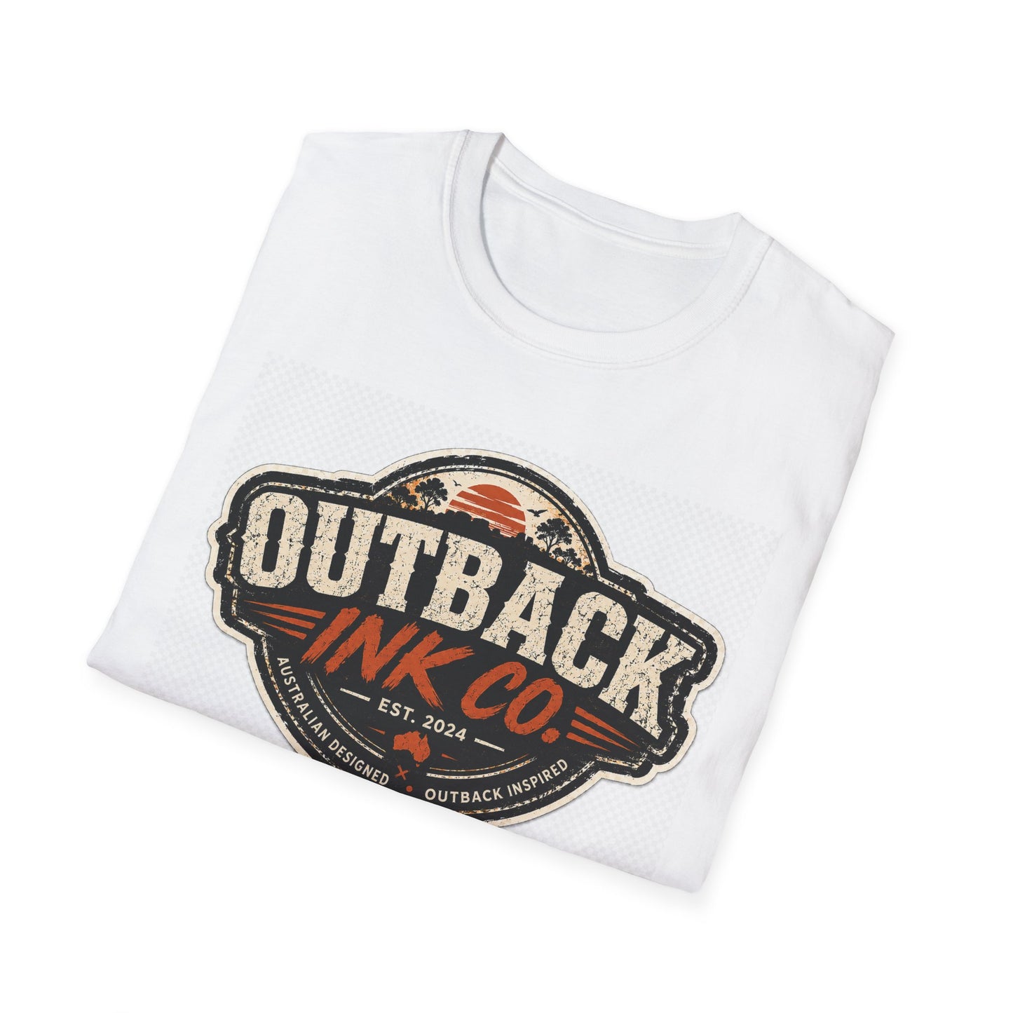 Outback Ink Co. Vintage Logo T-Shirt — Retro Australian Ink Studio Tee