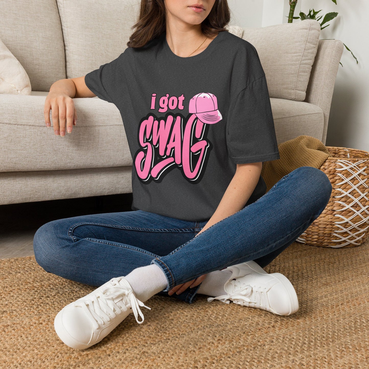 I Got Swag T-Shirt — Pink Hat Graphic Tee