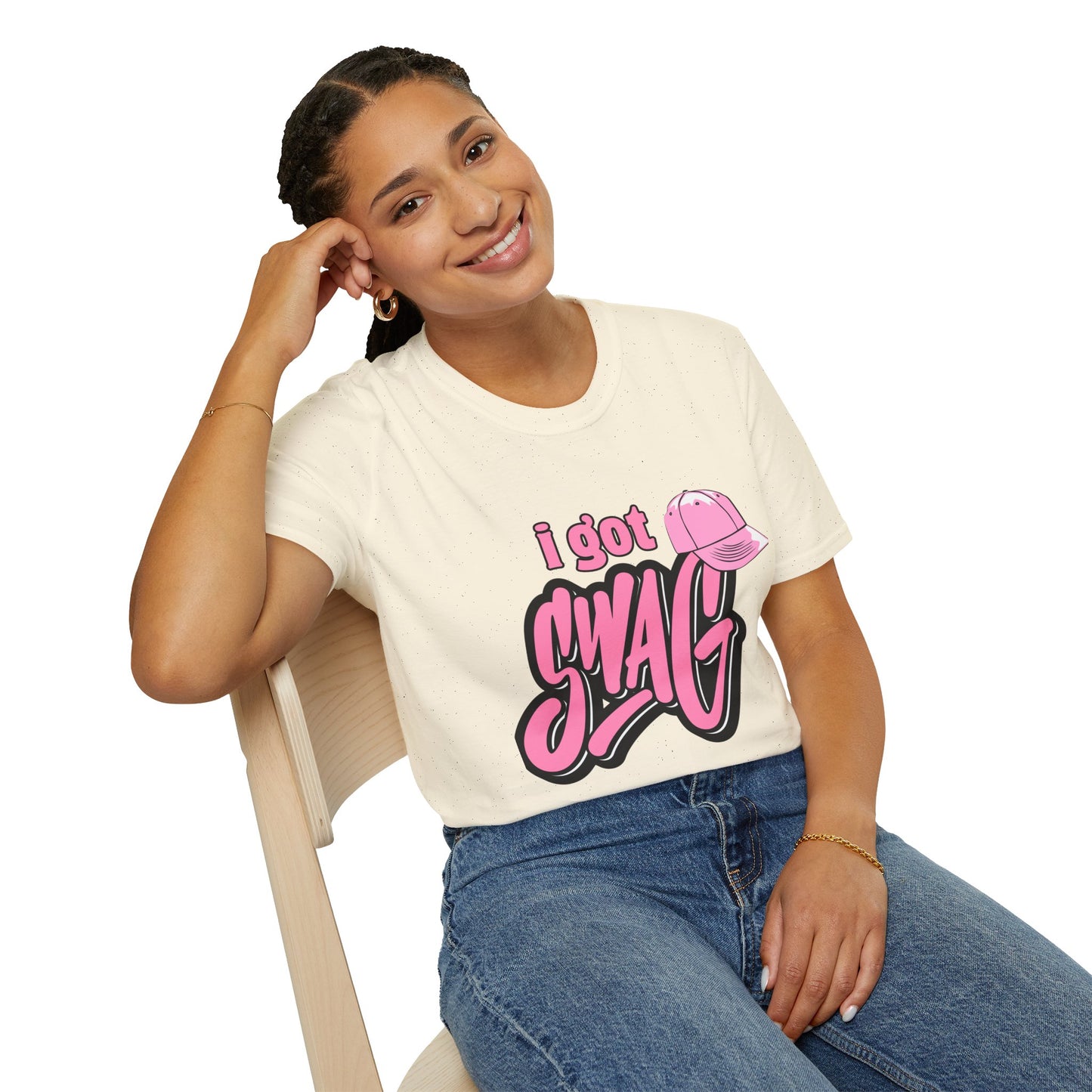 I Got Swag T-Shirt — Pink Hat Graphic Tee