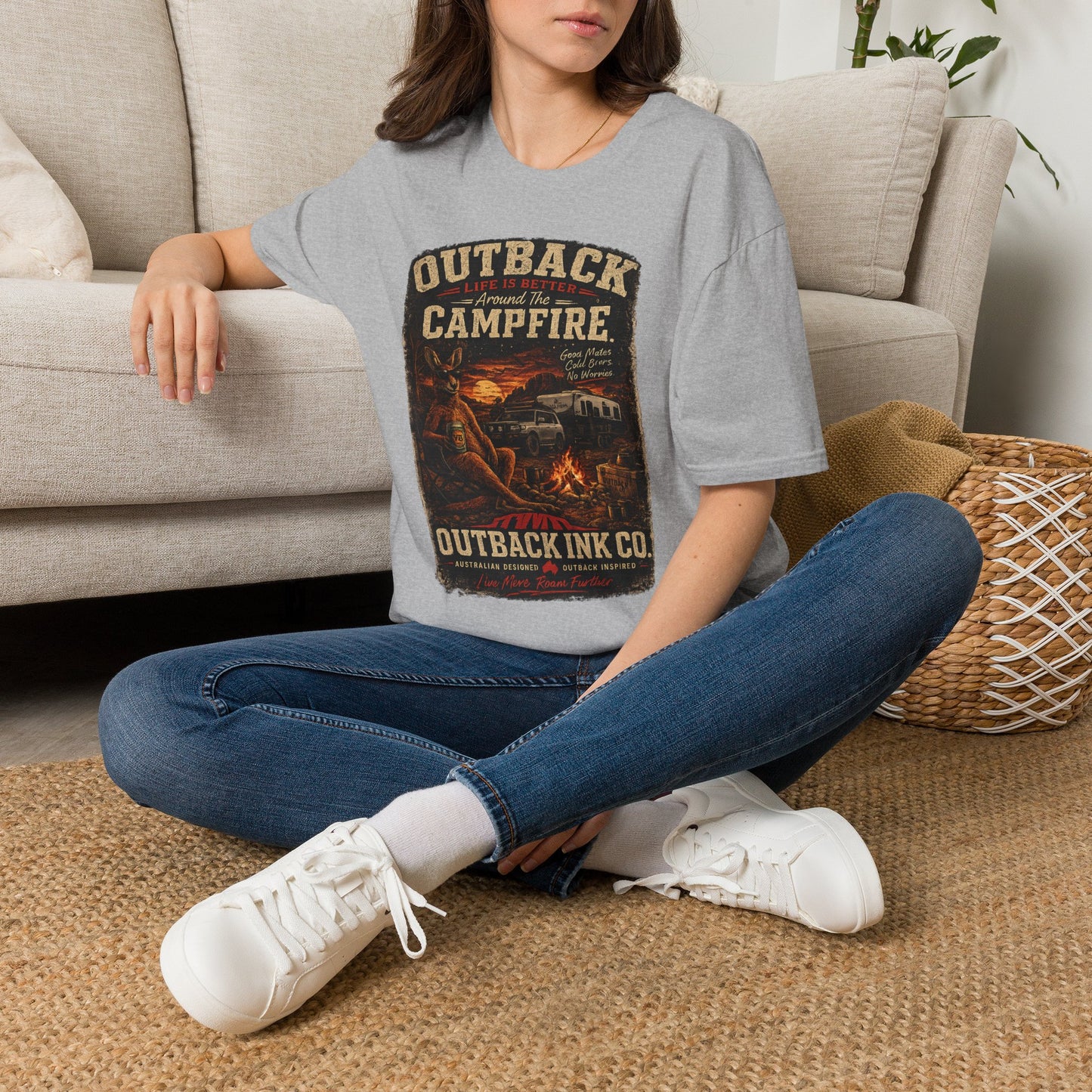 Campfire Outback T-Shirt — "Outback Campfire" Vintage Outdoor Graphic Tee