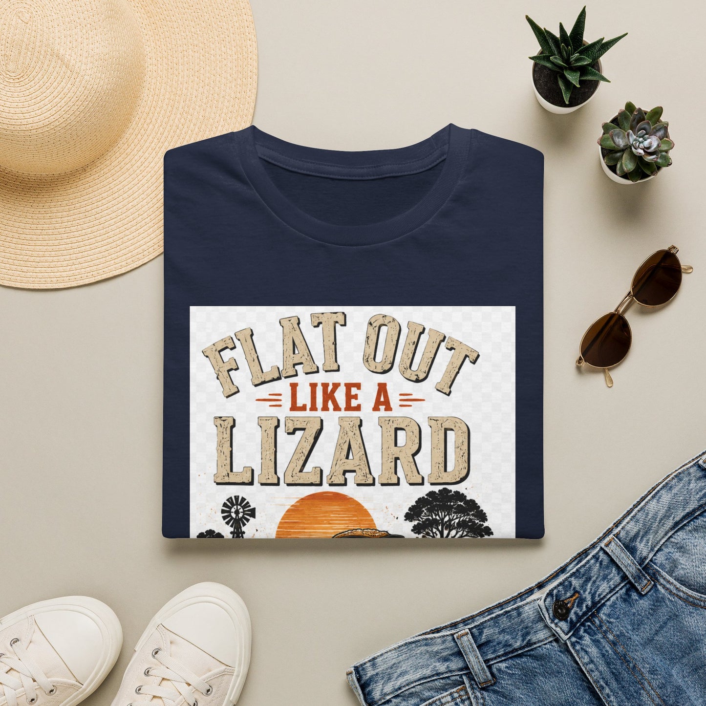 Flat Out Like a Lizard Vintage Aussie T-Shirt — Funny Aussie Tee