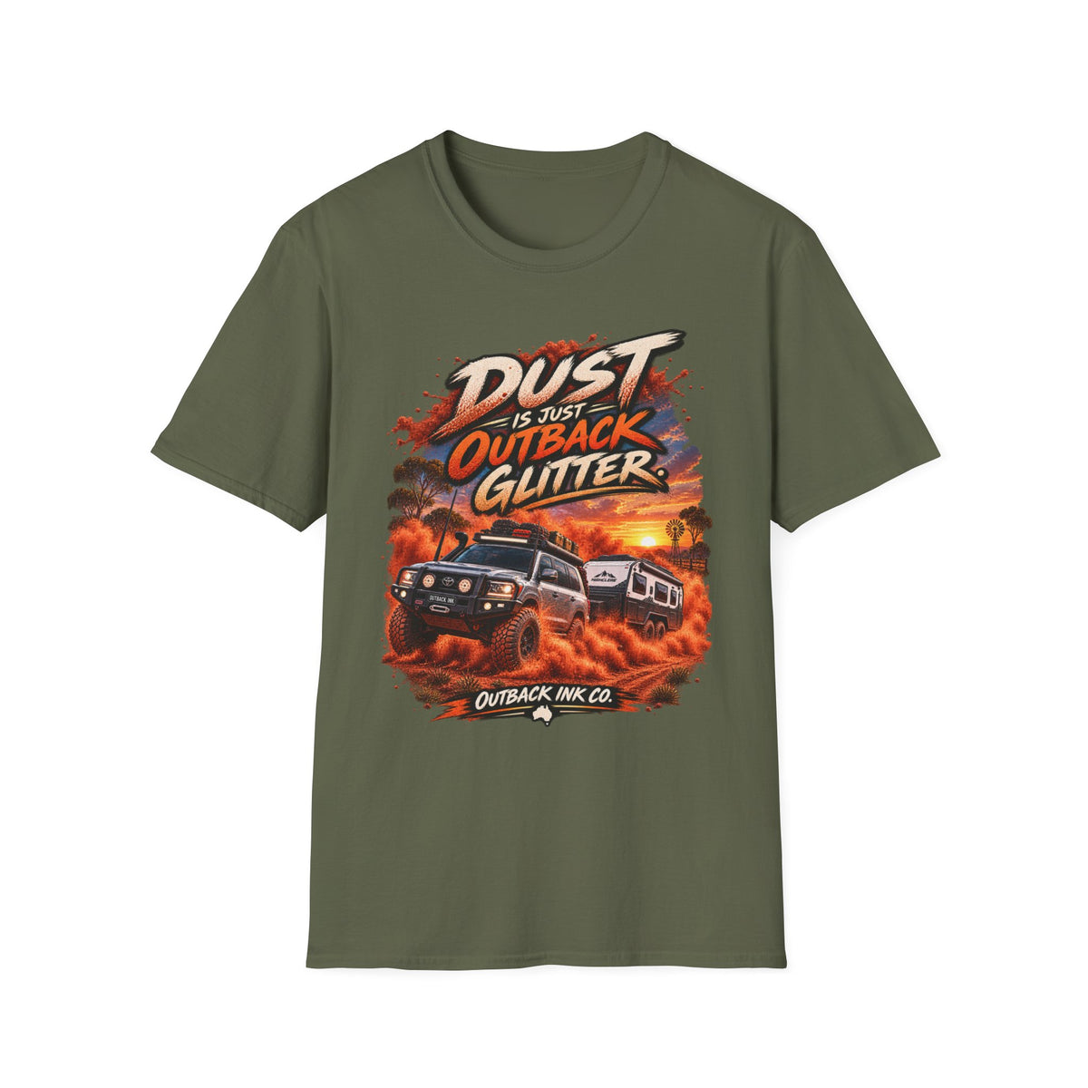 Outback Glitter Tee — "Dust Is Just Outback Glitter" Graphic T-Shirt