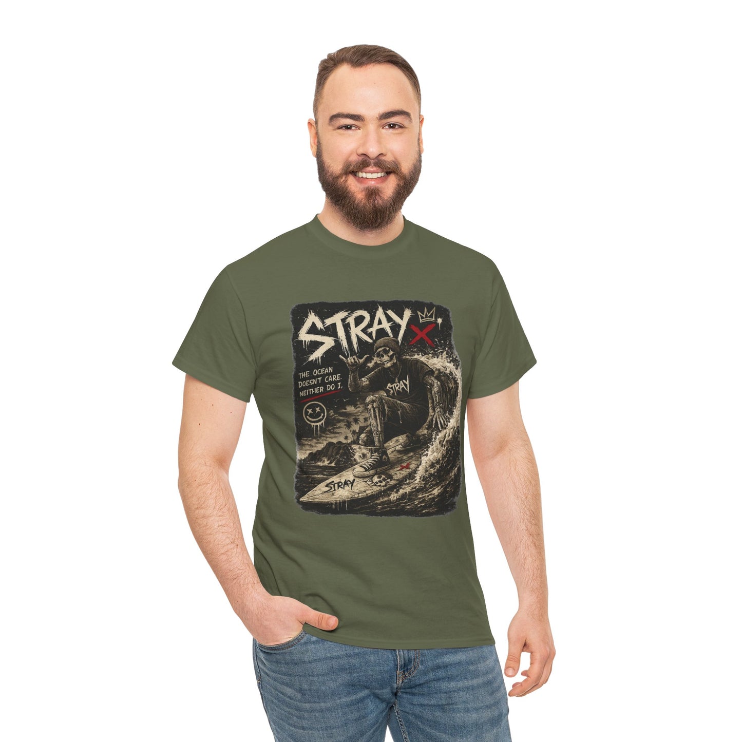 Stray Skull Wave Graphic Tee