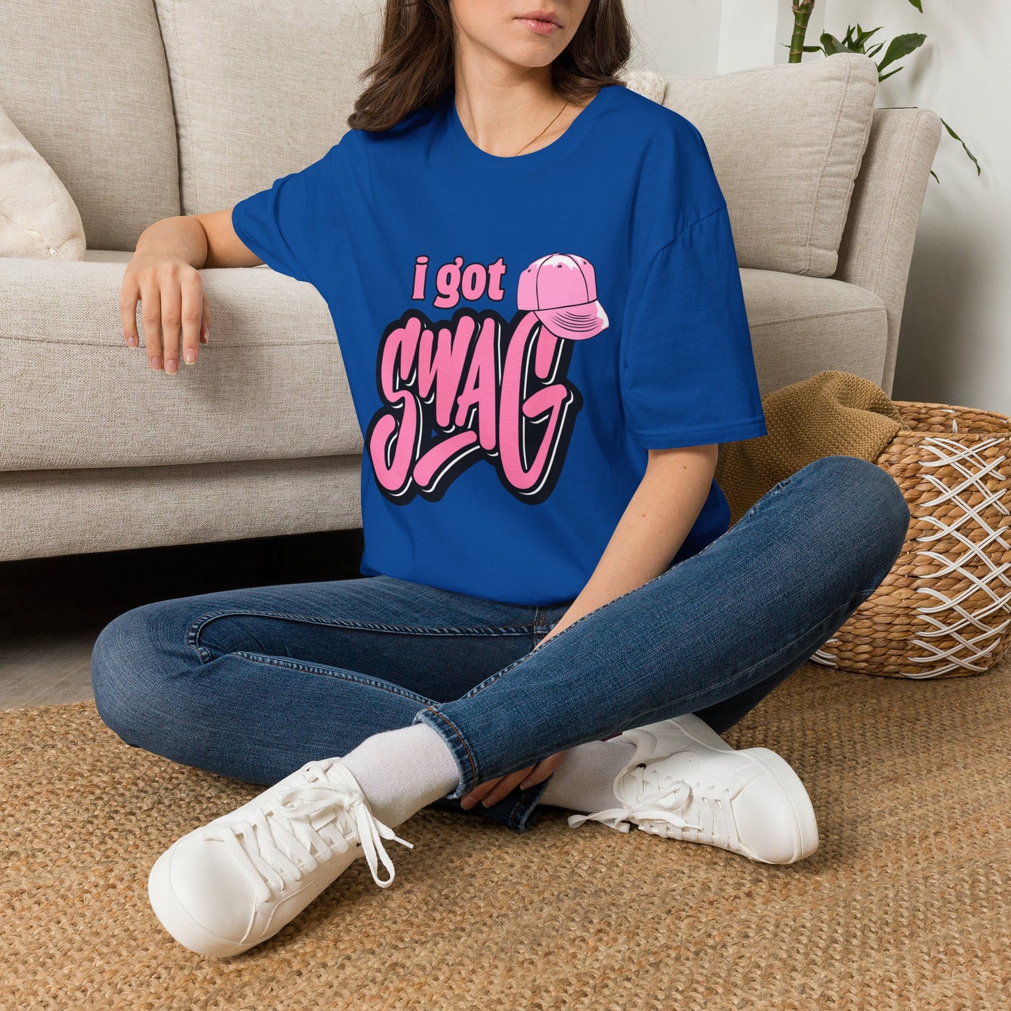 I Got Swag T-Shirt — Pink Hat Graphic Tee
