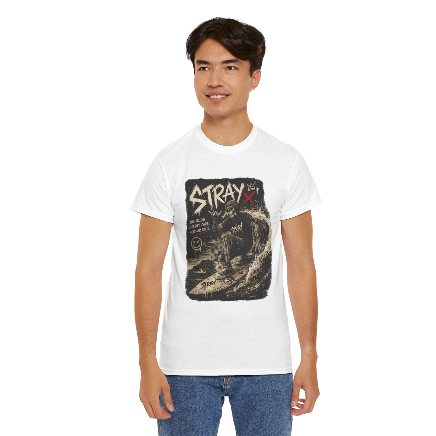 Stray Skull Wave Graphic Tee