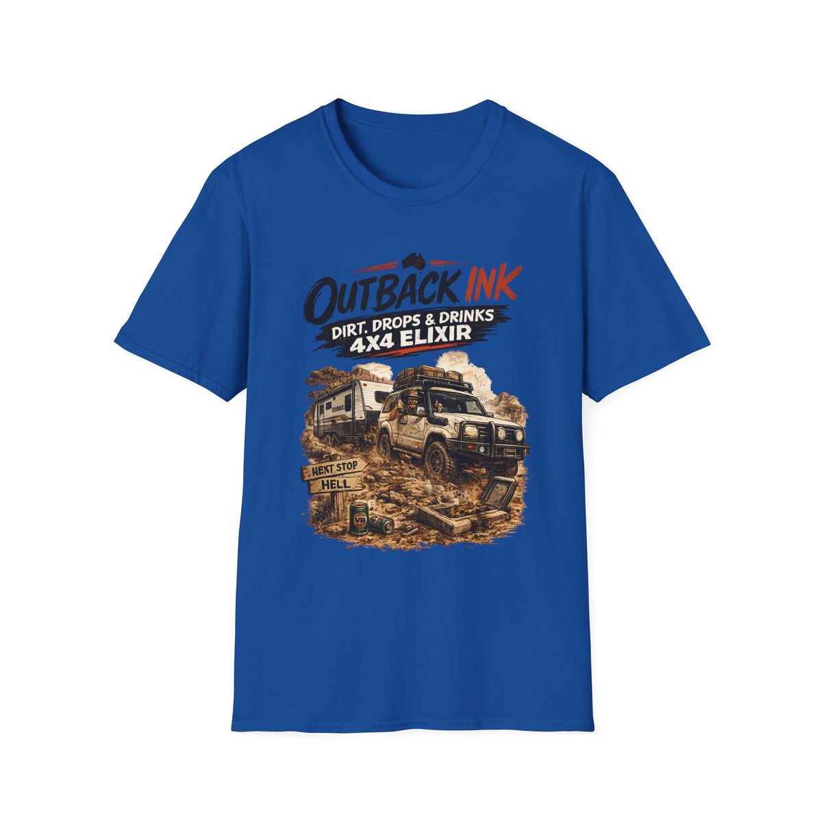 Outback Ink 4x4 T-Shirt – Dirt, Drops & Drinks Off-Road Graphic Tee