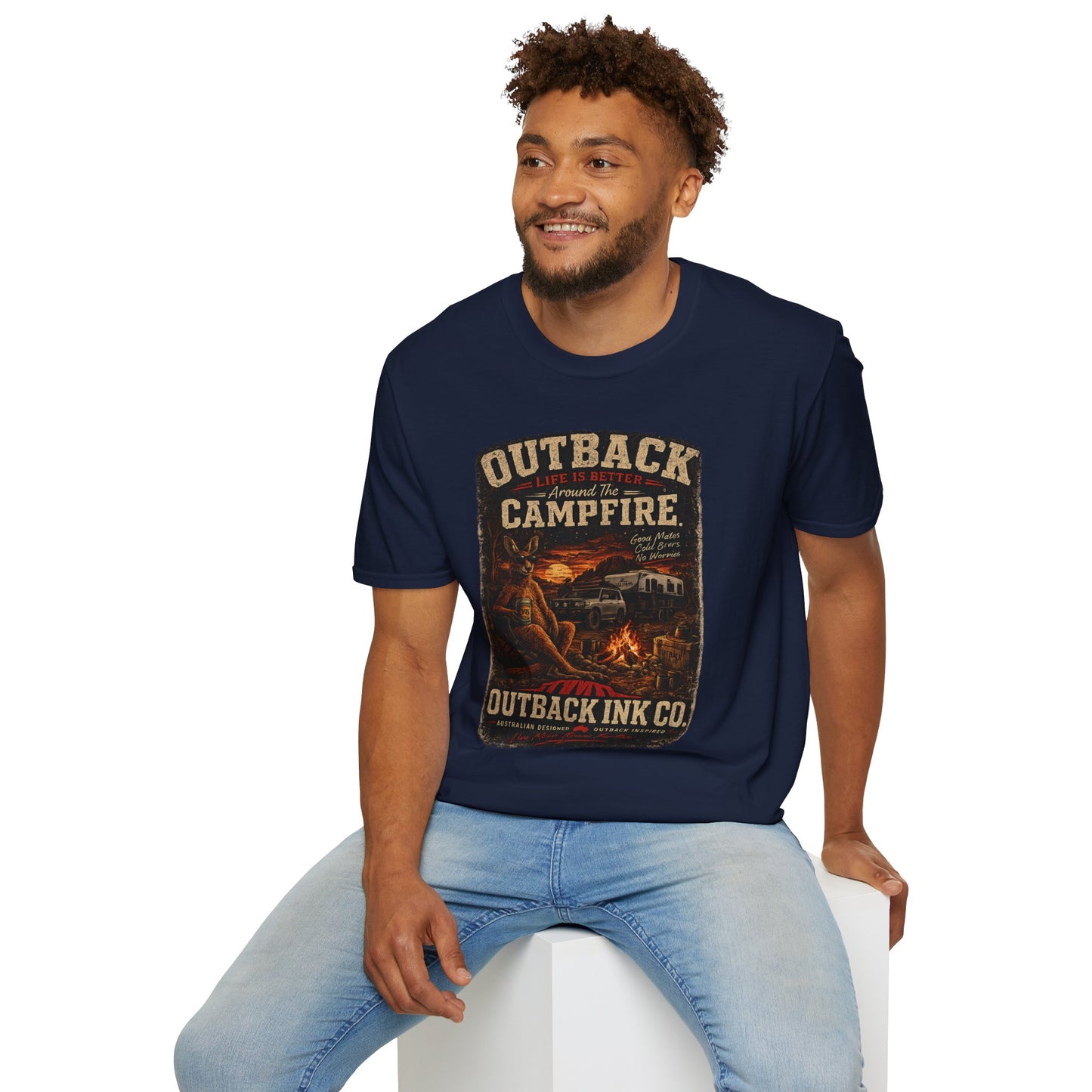 Campfire Outback T-Shirt — "Outback Campfire" Vintage Outdoor Graphic Tee