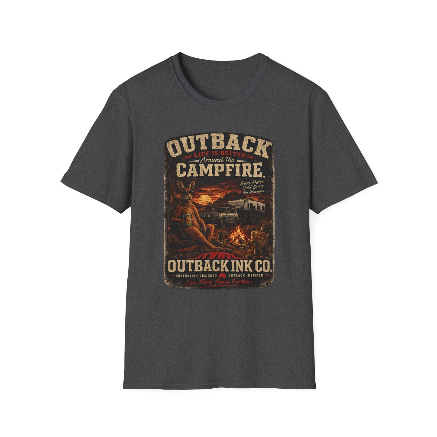 Campfire Outback T-Shirt — "Outback Campfire" Vintage Outdoor Graphic Tee