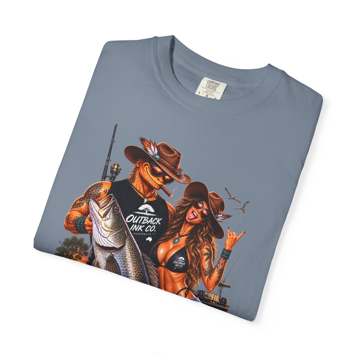 Fishing Team Graphic T-Shirt — "Catch of the Day" Retro Beach Vibe