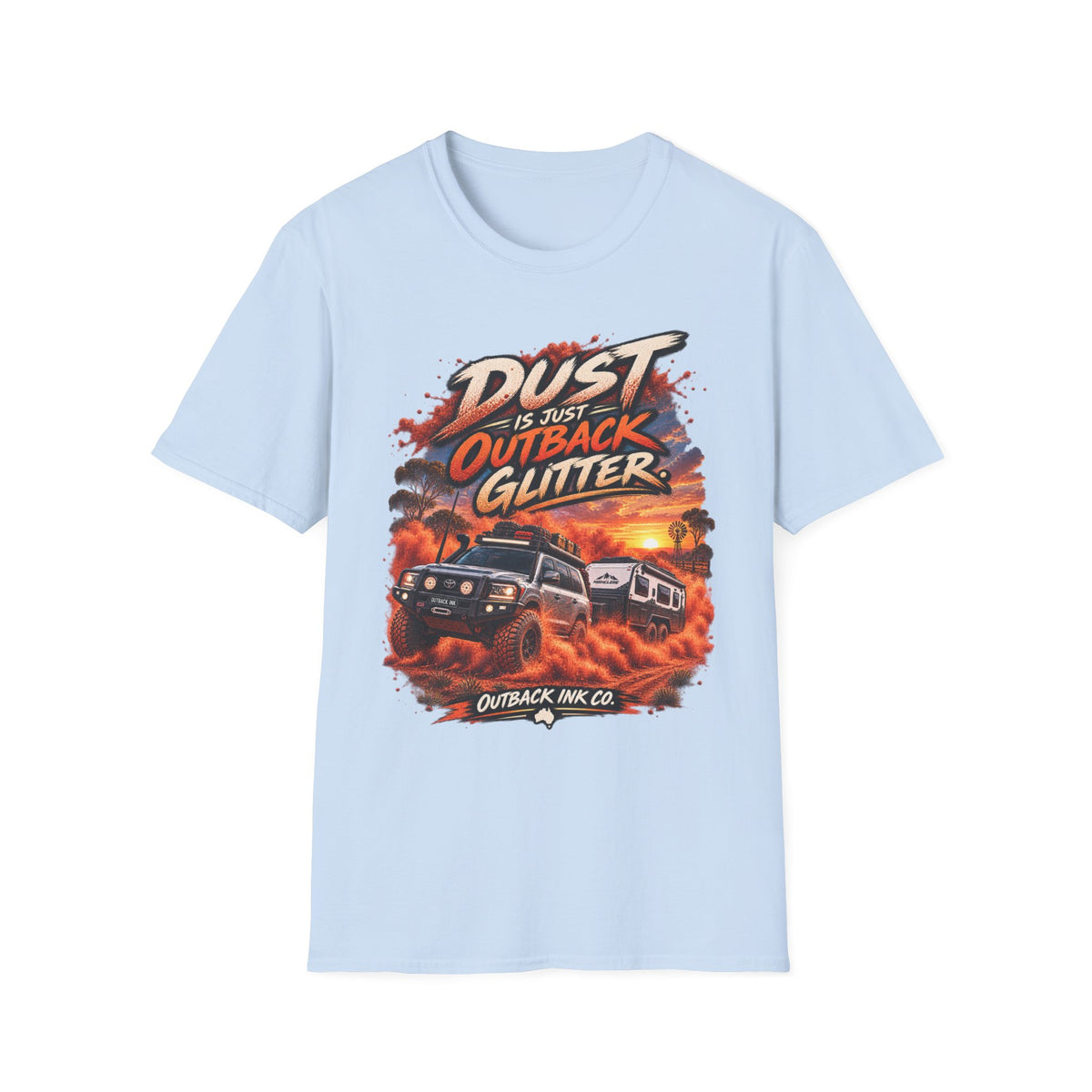 Outback Glitter Tee — "Dust Is Just Outback Glitter" Graphic T-Shirt