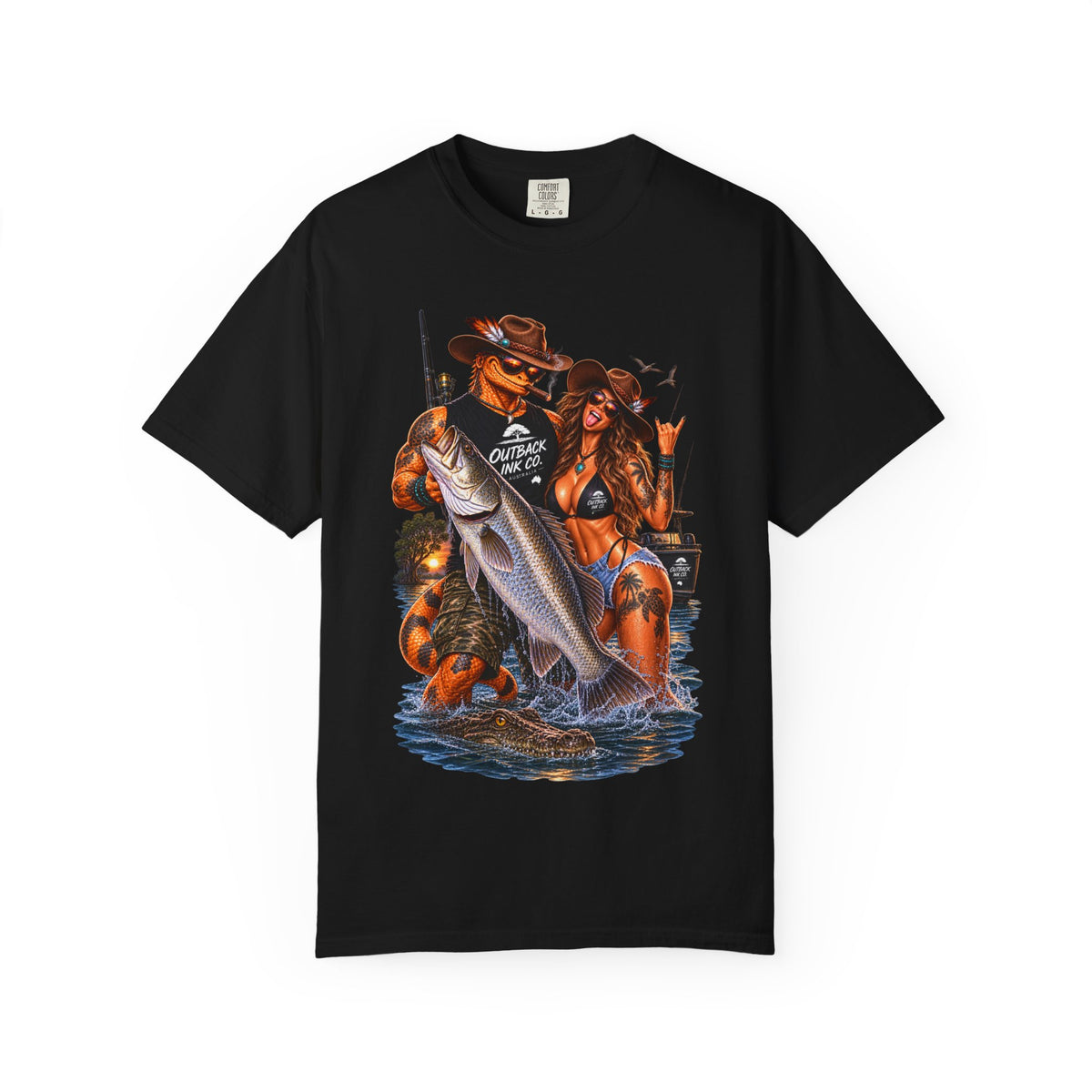 Fishing Team Graphic T-Shirt — "Catch of the Day" Retro Beach Vibe