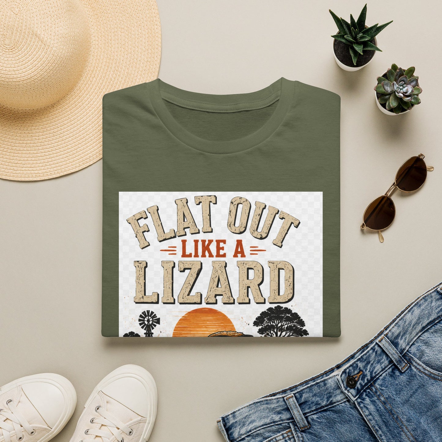 Flat Out Like a Lizard Vintage Aussie T-Shirt — Funny Aussie Tee
