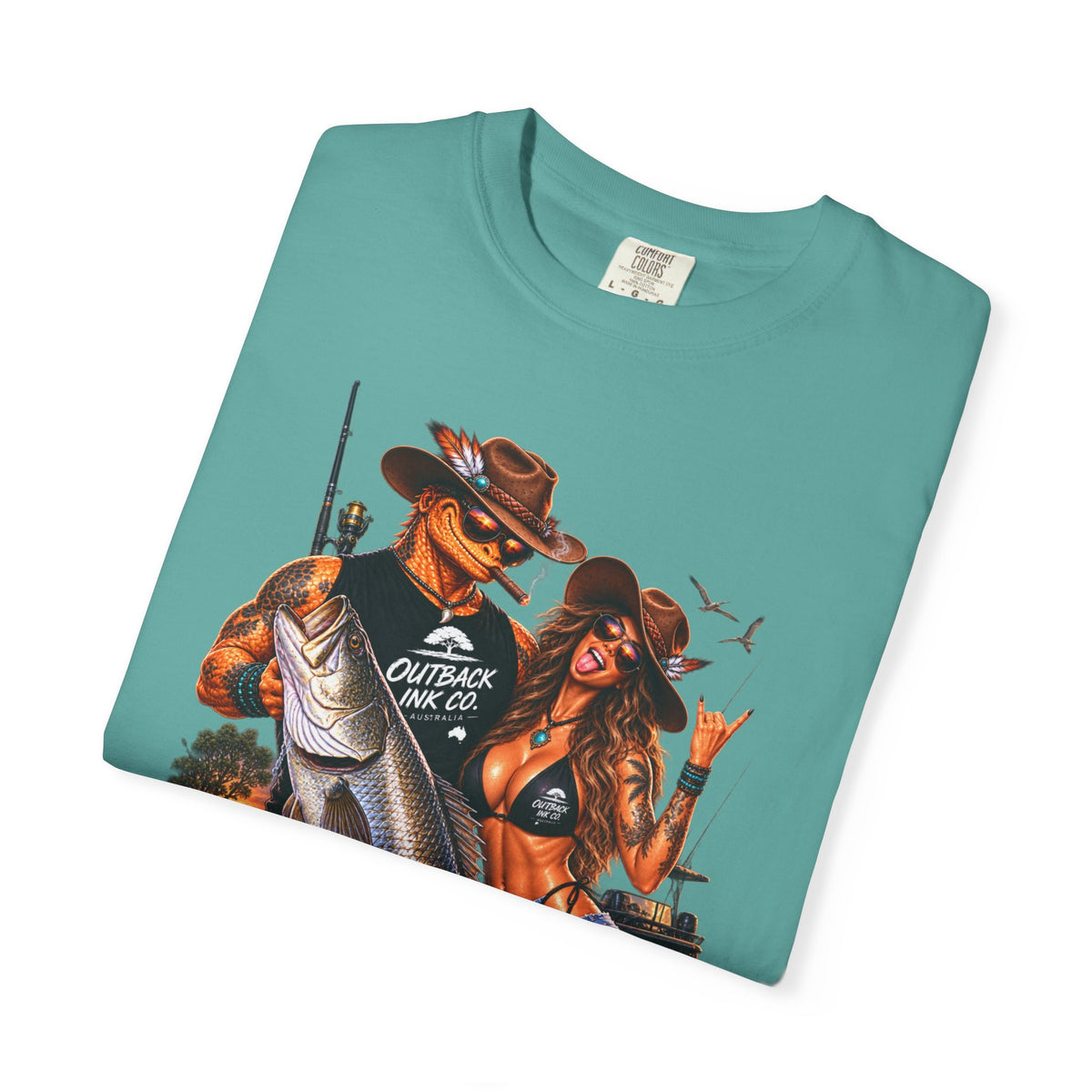 Fishing Team Graphic T-Shirt — "Catch of the Day" Retro Beach Vibe