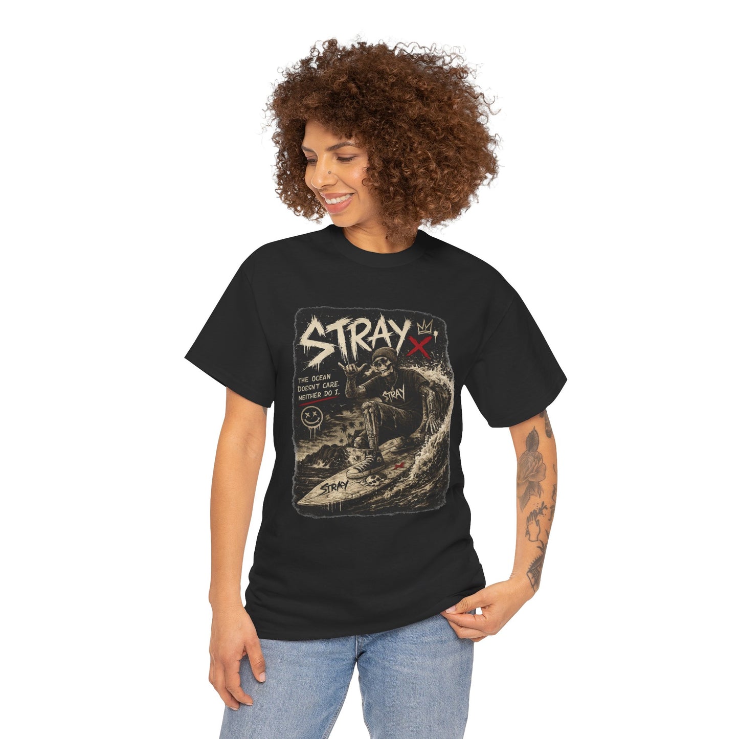 Stray Skull Wave Graphic Tee