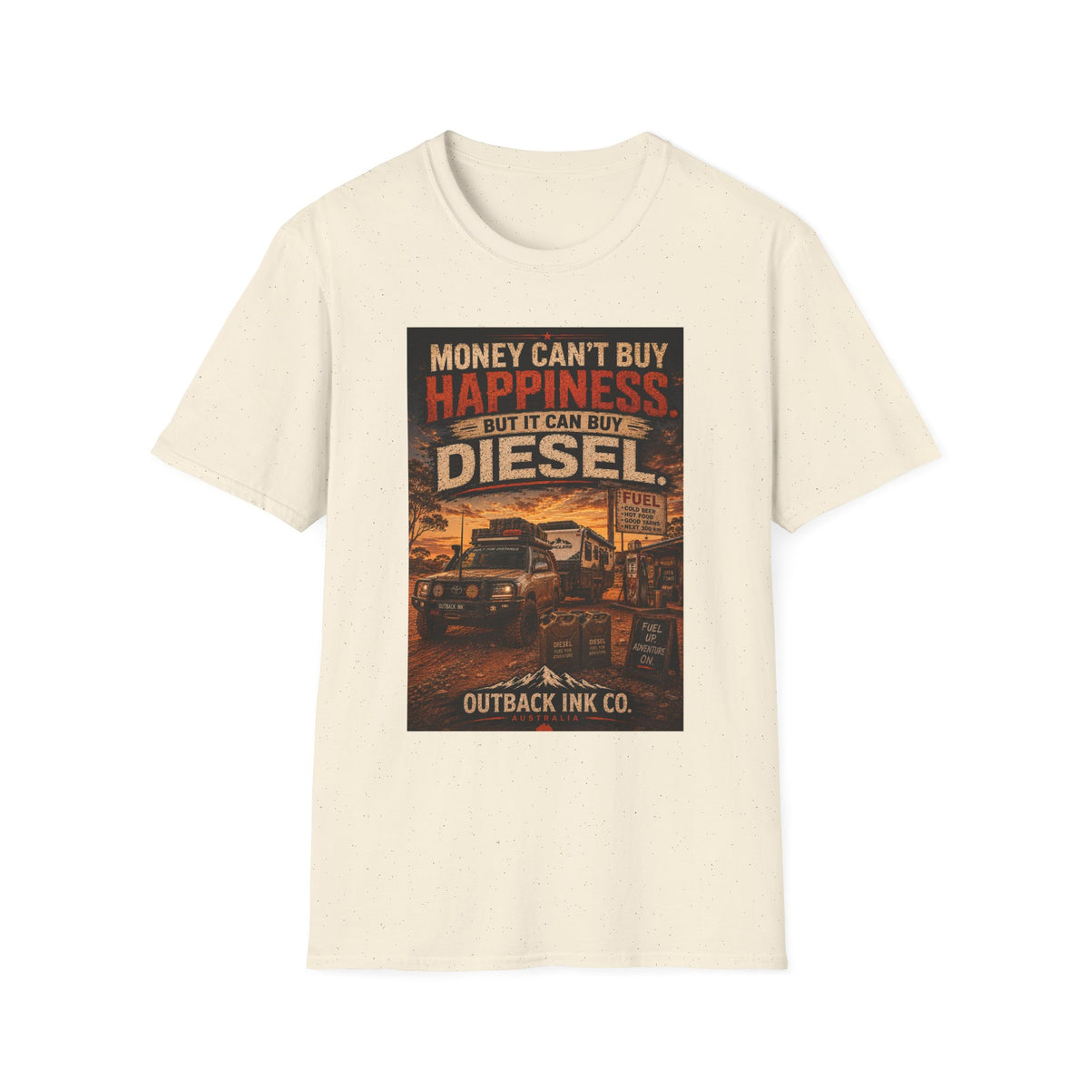 Diesel Truck Tee — "Money Can't Buy Happiness but It Can Buy Diesel" Vintage Graphic T-Shirt