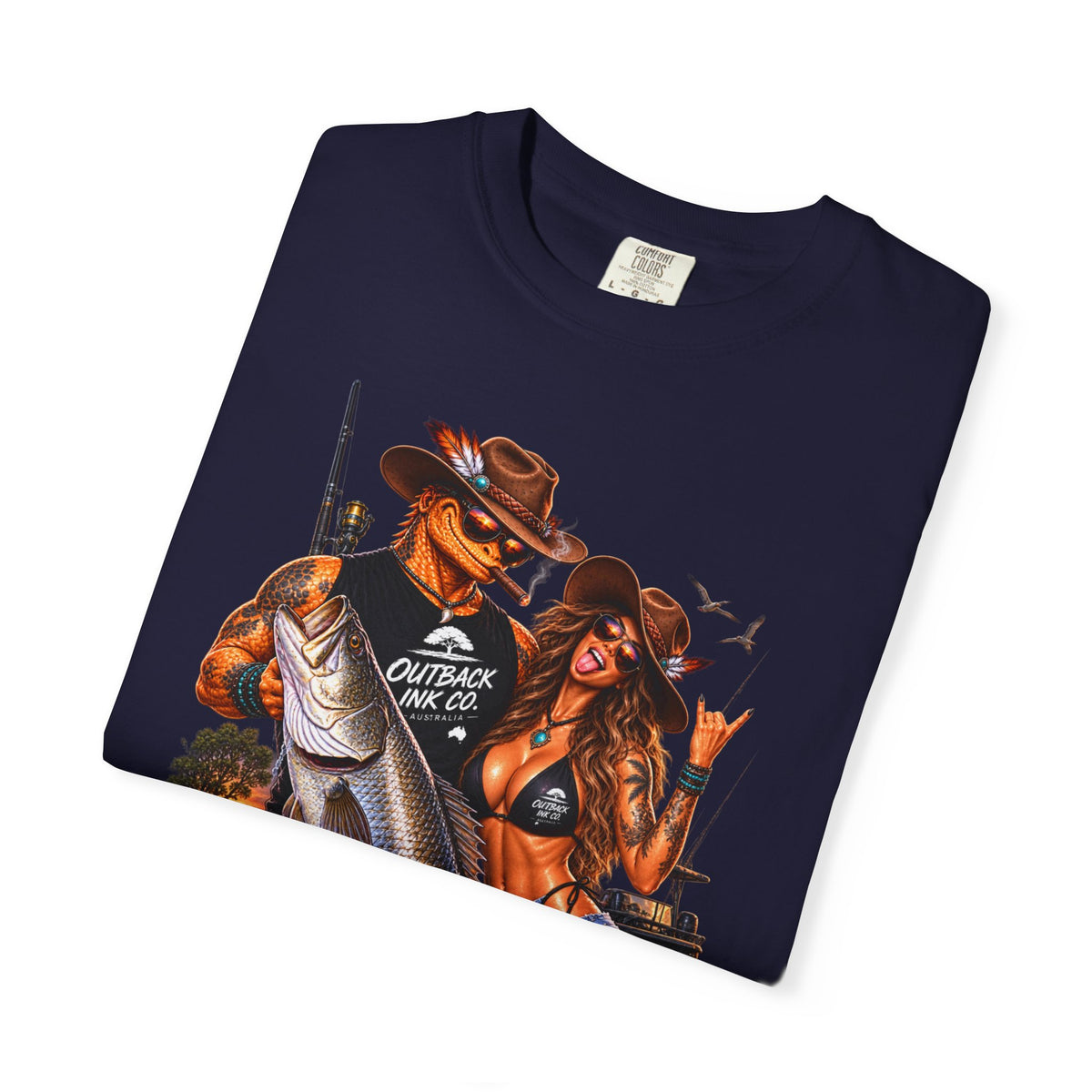 Fishing Team Graphic T-Shirt — "Catch of the Day" Retro Beach Vibe