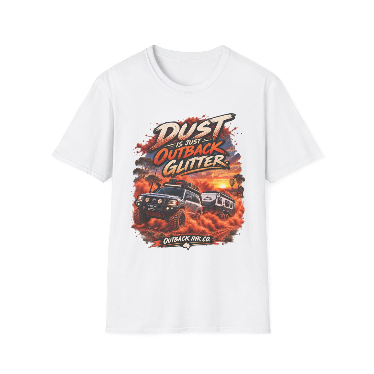 Outback Glitter Tee — "Dust Is Just Outback Glitter" Graphic T-Shirt