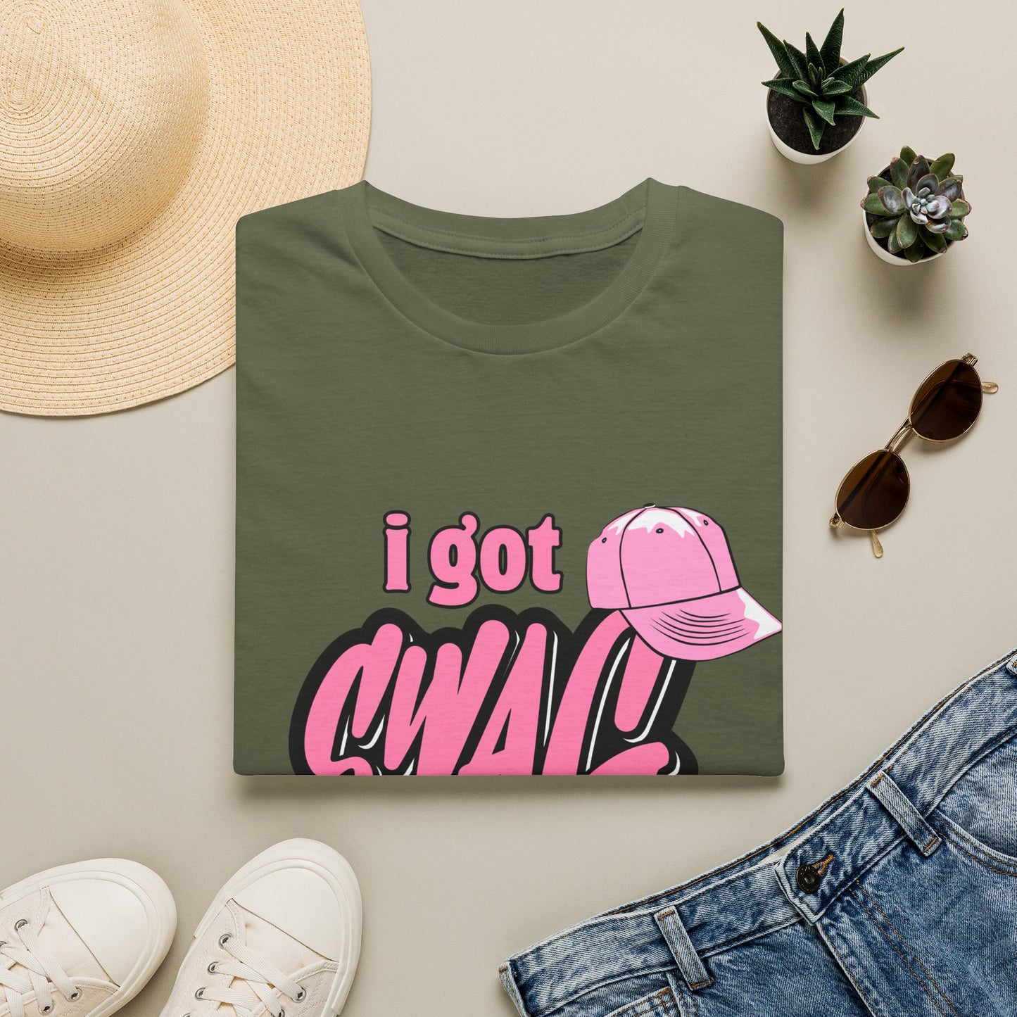 I Got Swag T-Shirt — Pink Hat Graphic Tee