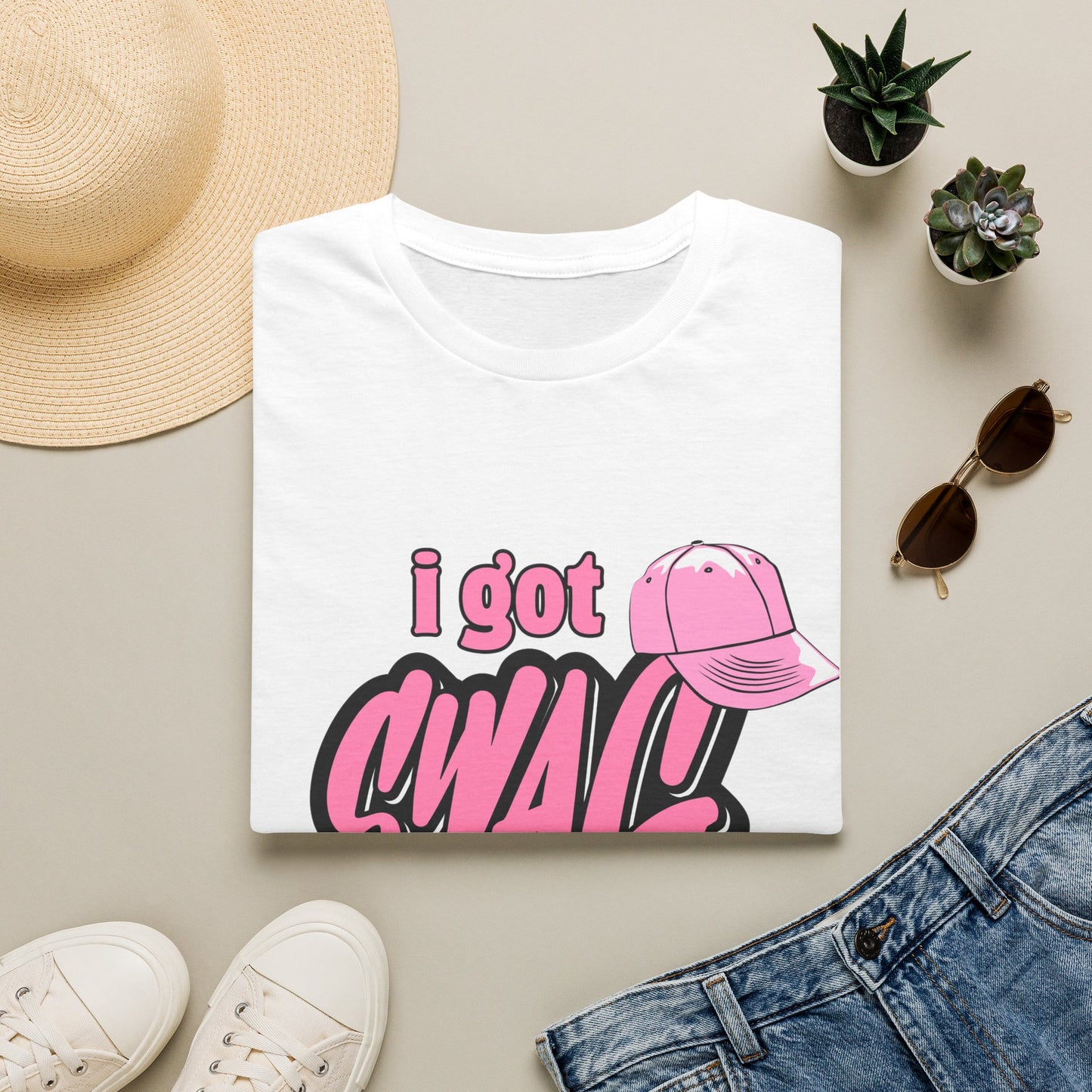I Got Swag T-Shirt — Pink Hat Graphic Tee