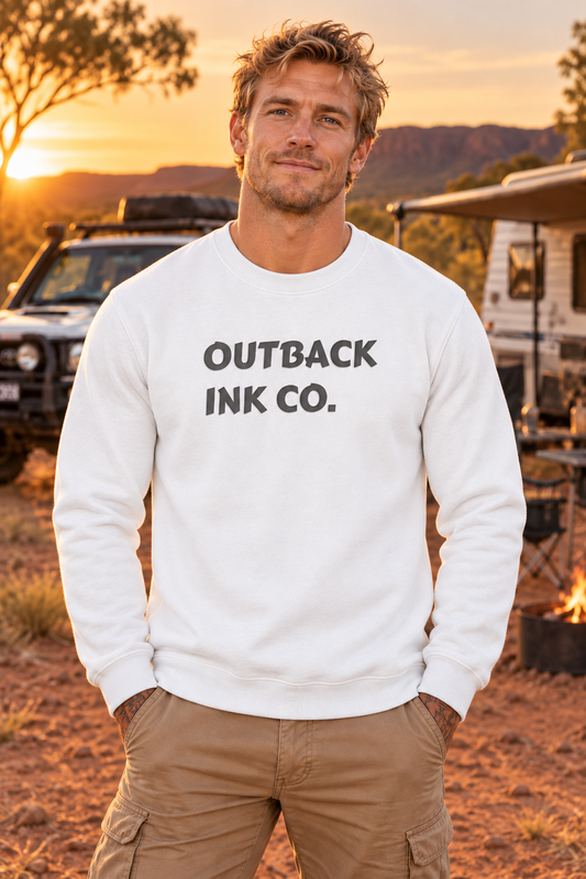 Outback Ink Co. Crewneck Sweatshirt — Minimal Logo Pullover
