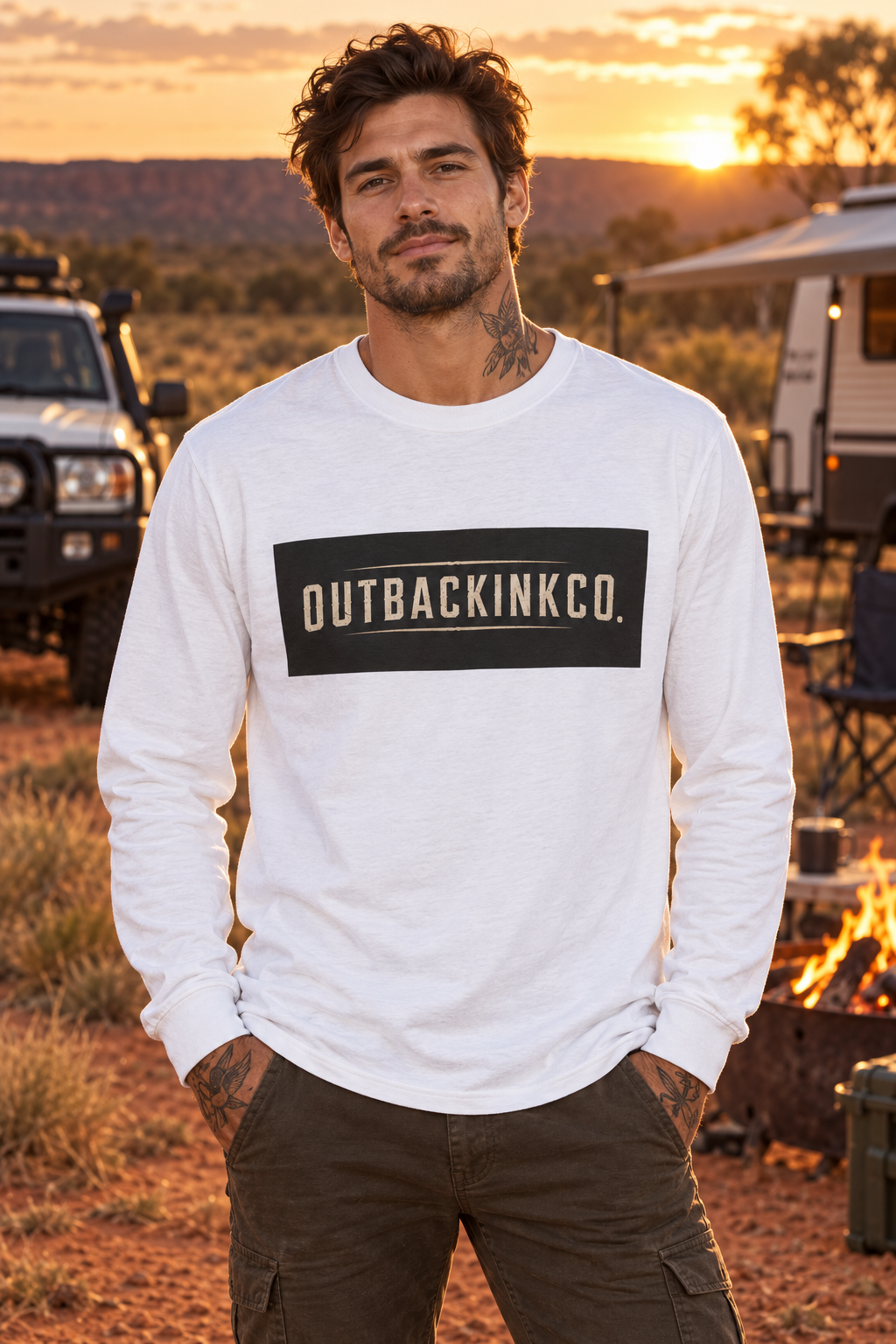 Outbackinkco. Classic Logo Long Sleeve T-Shirt