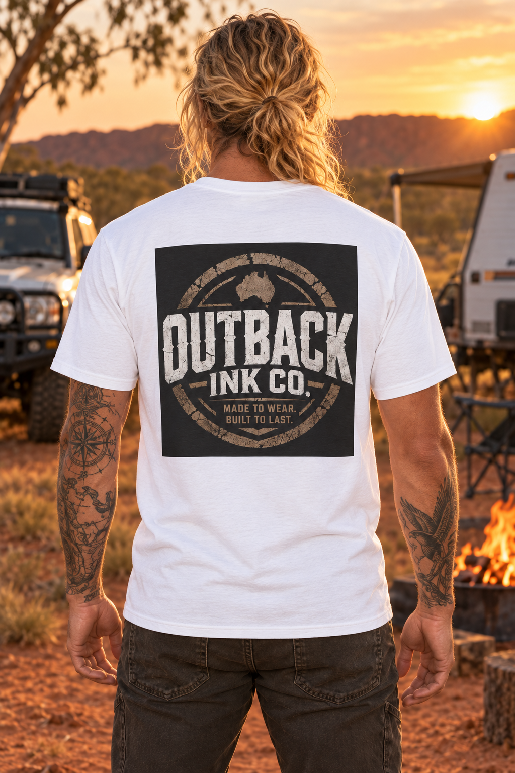 Outback Vintage Patch T‑Shirt – Retro Adventure Tee