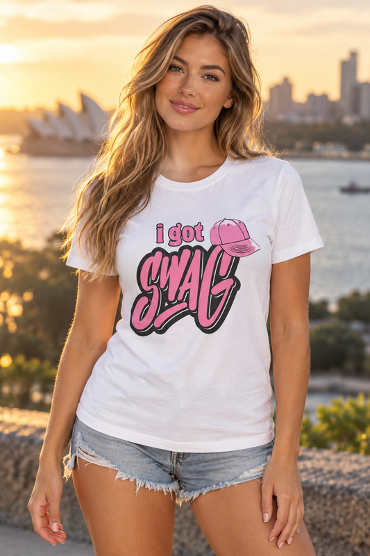 I Got Swag T-Shirt — Pink Hat Graphic Tee